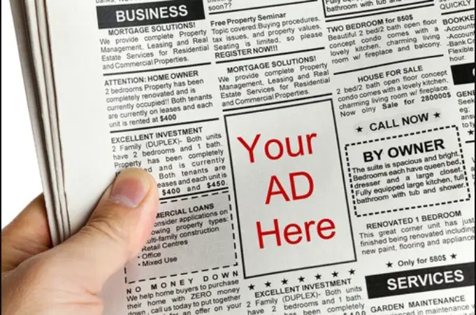 cost of advertising in newspaper