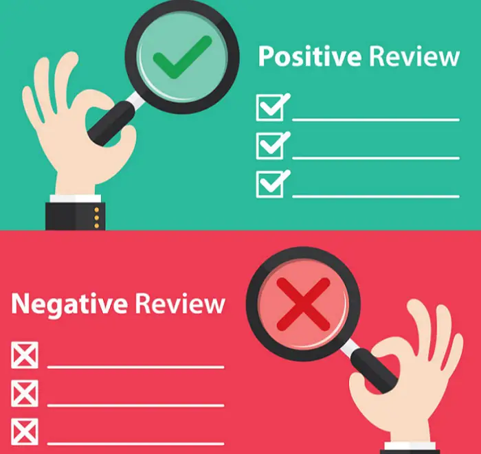 Google positive and negative reviews