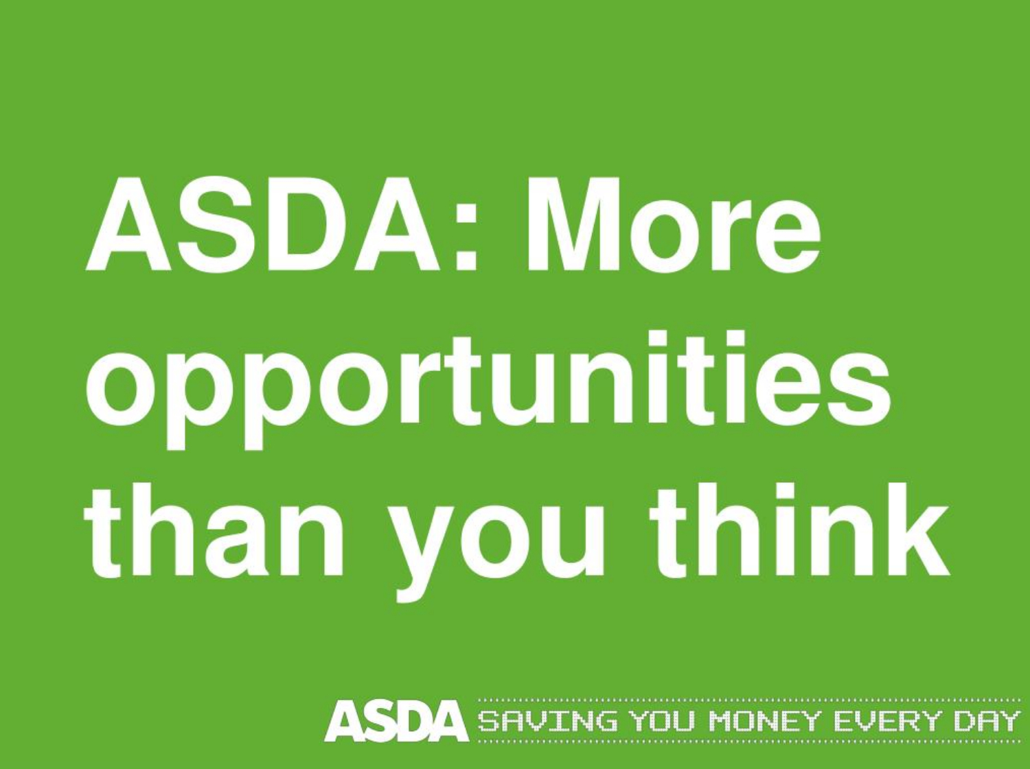 opportunities for ASDA